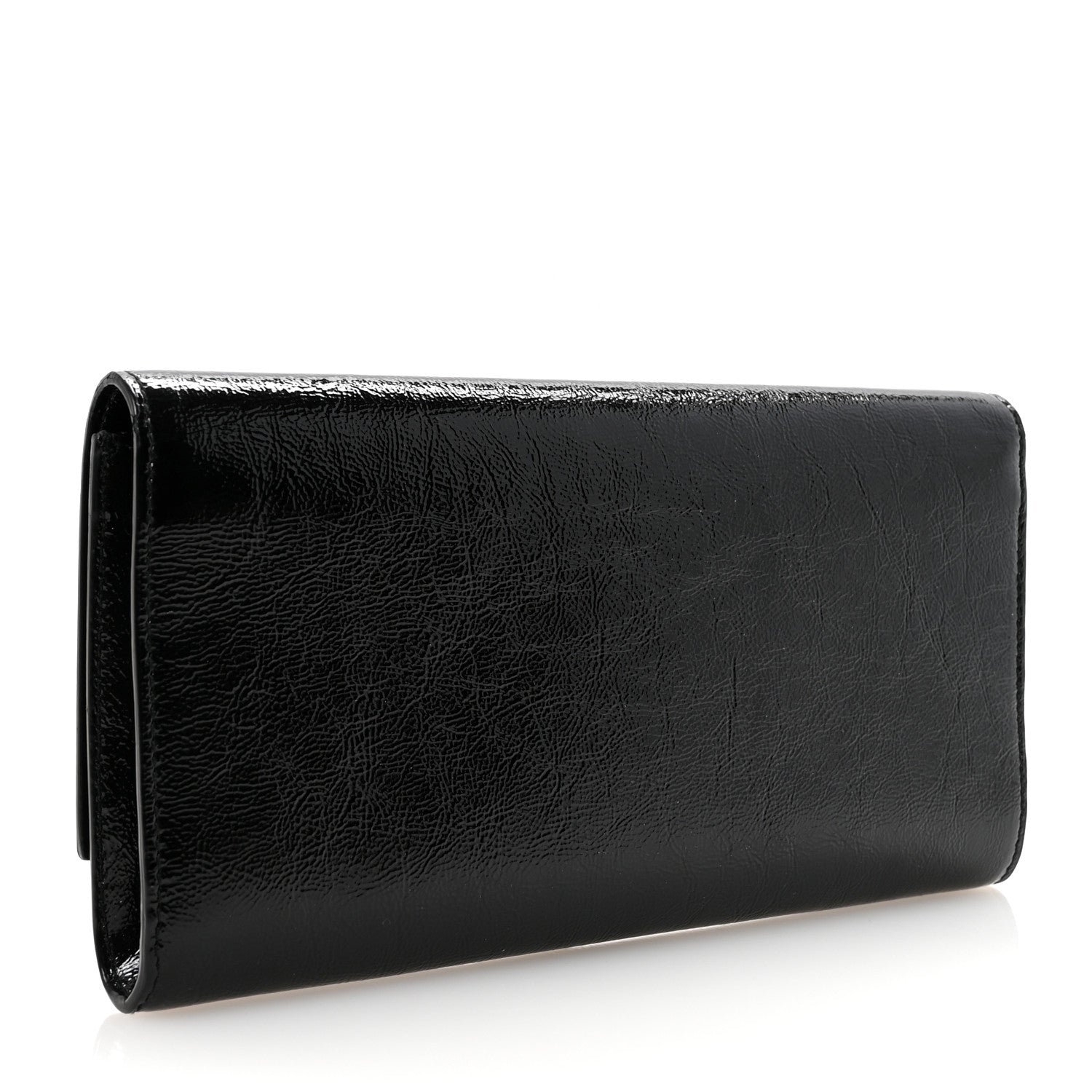 Saint Laurent Textured Patent Monogram Small Belle De Jour Clutch  Black 3 of 6