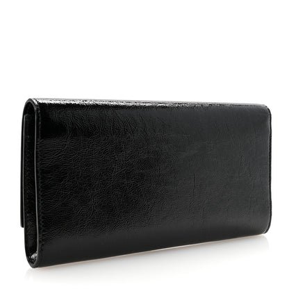 Saint Laurent Textured Patent Monogram Small Belle De Jour Clutch  Black 3 of 6