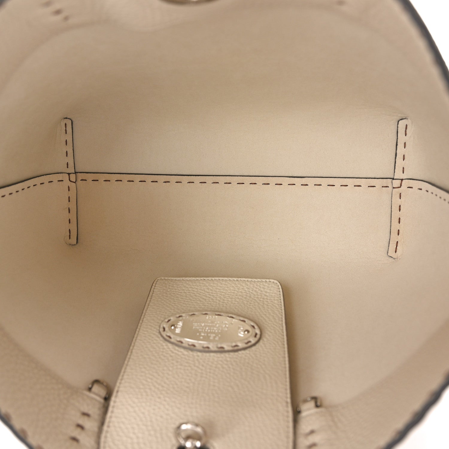 Fendi Cuoio Romano Selleria Bi-Color Carla Shopping Tote English Rose Camelia 5 of 9