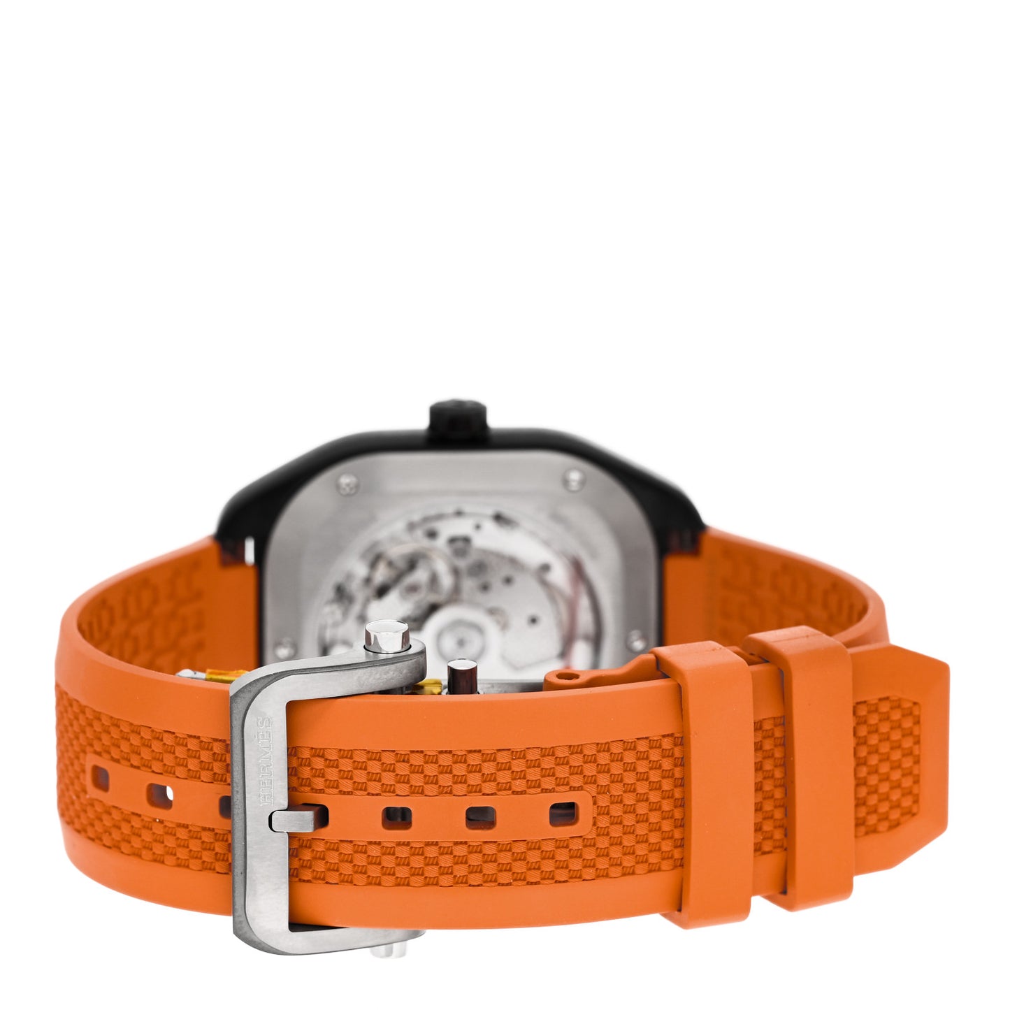 DLC Coated Titanium Rubber 39mm H08 Automatic Watch Orange