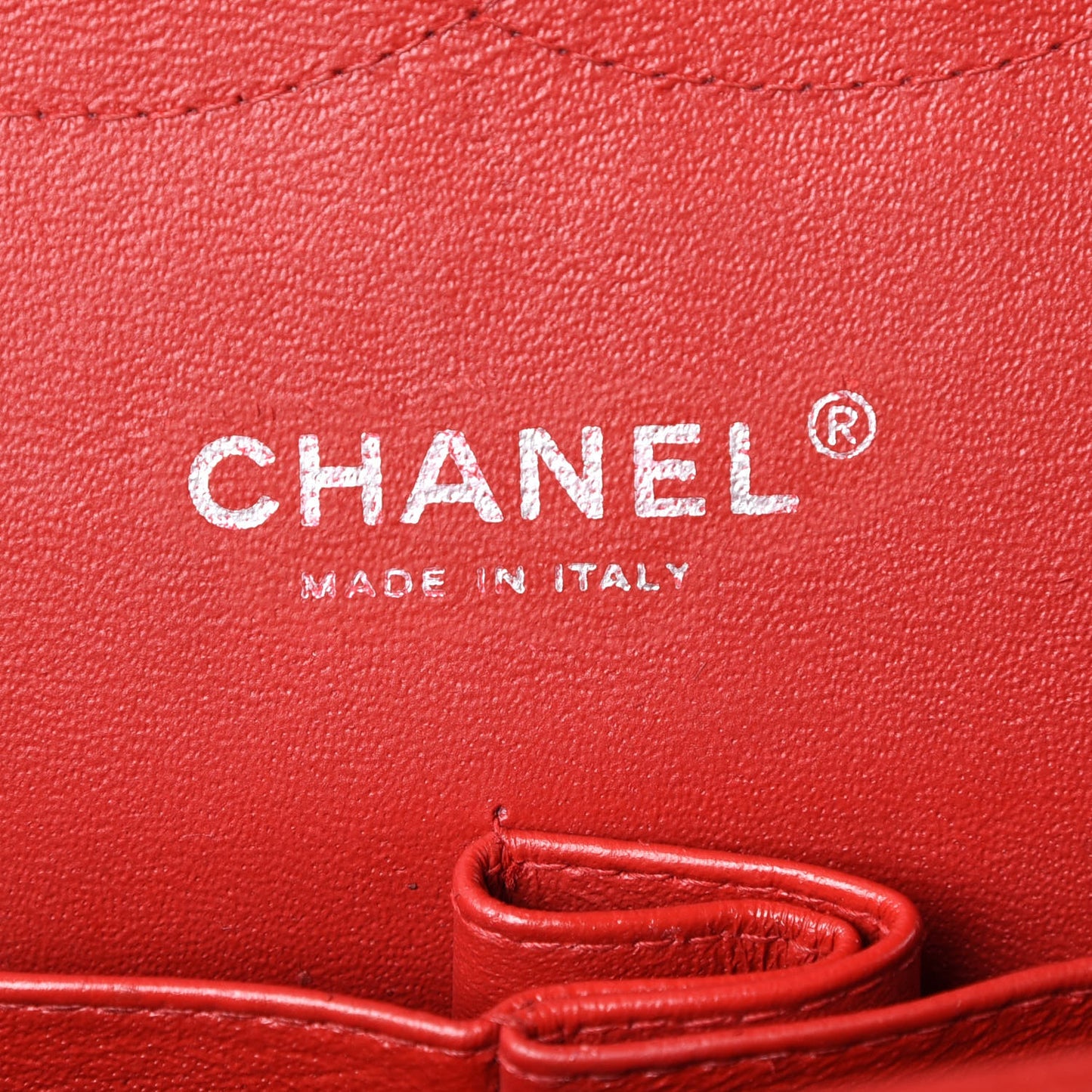 Caviar Quilted Jumbo Double Flap Red
