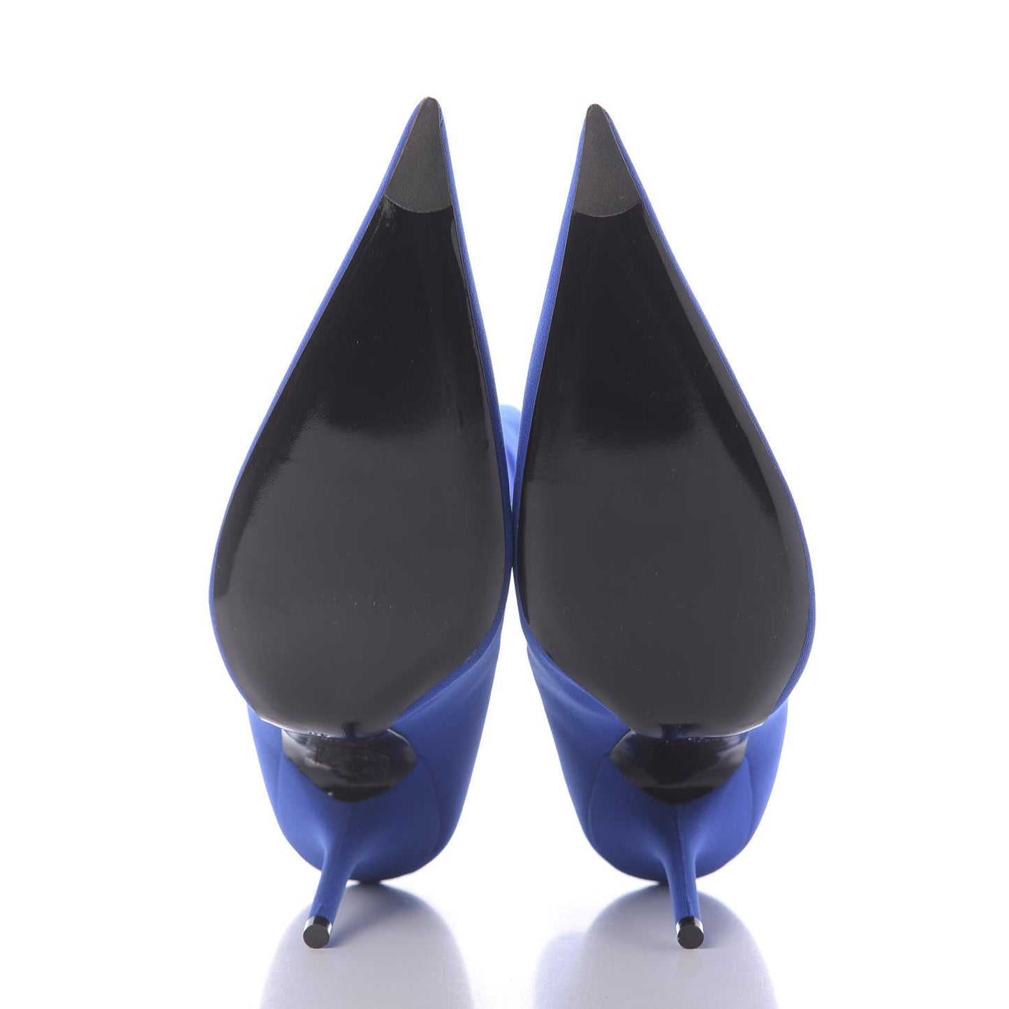 Jersey Crepe Pointed Toe Knife Booties 40 Bleu Sapphir