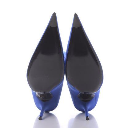 Balenciaga Jersey Crepe Pointed Toe Knife Booties 40 Bleu Sapphir 6 of 9