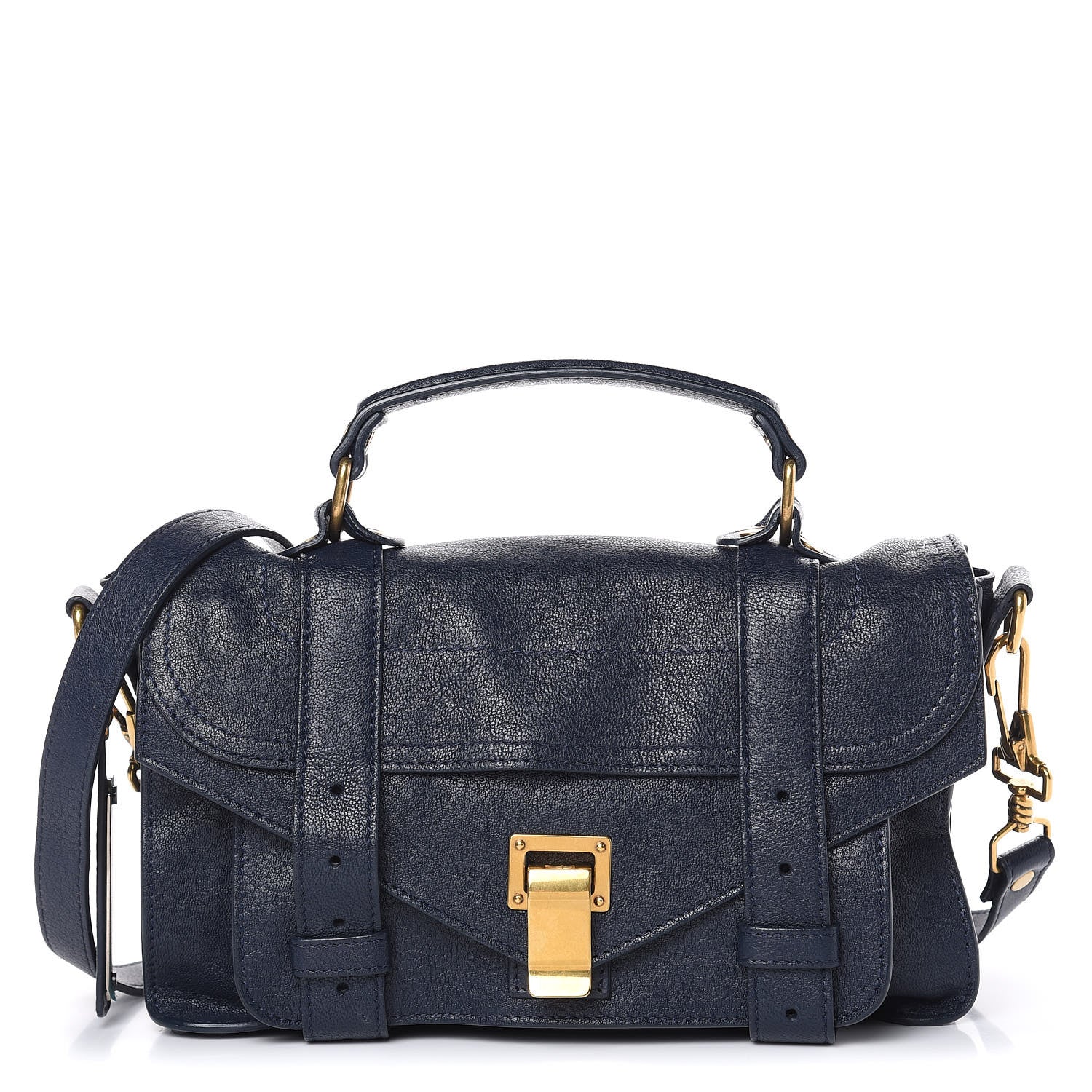 Proenza Schouler Lambskin Tiny PS1 Satchel Midnight 1 of 9