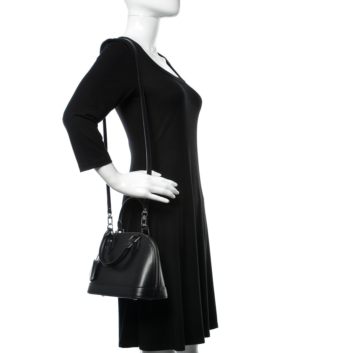 Louis Vuitton Epi Alma BB Black 2 of 9