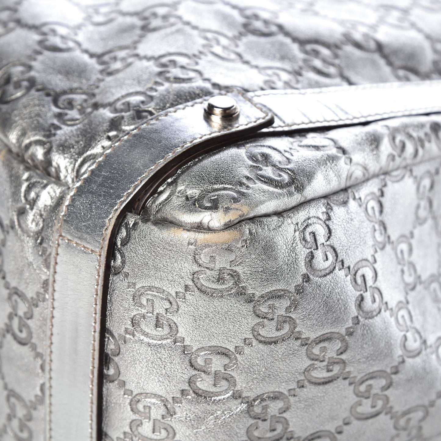 Guccissima Medium Abbey Shoulder Bag Silver