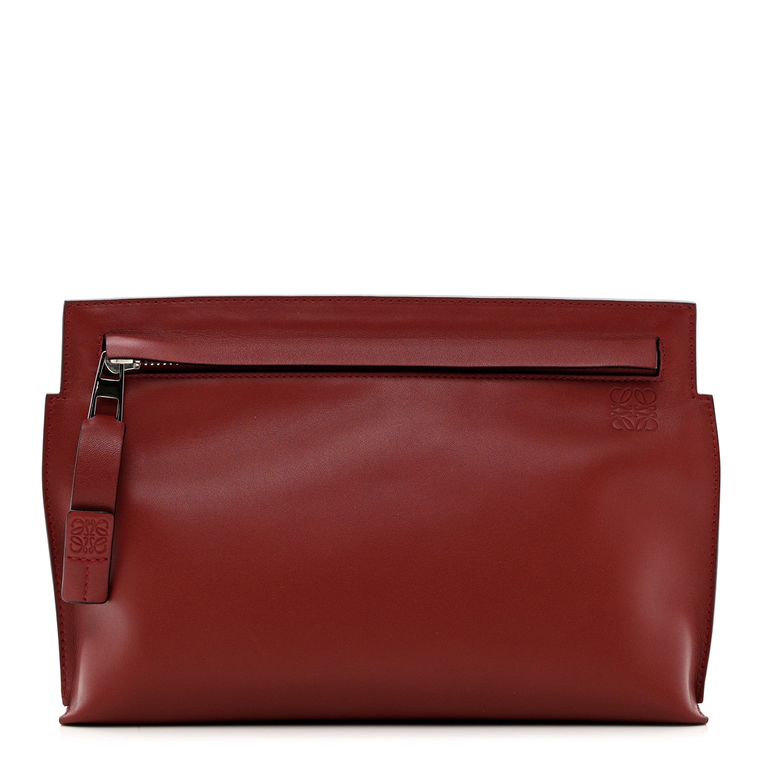 Loewe Calfskin T Pouch Dark Red 1 of 6