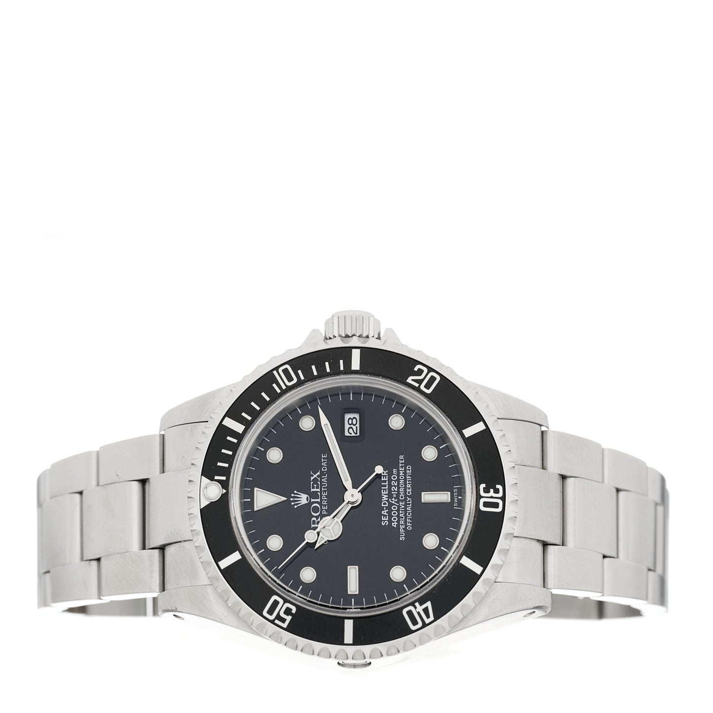 Stainless Steel 40mm Sea-Dweller Oyster Perpetual Watch Black 16600