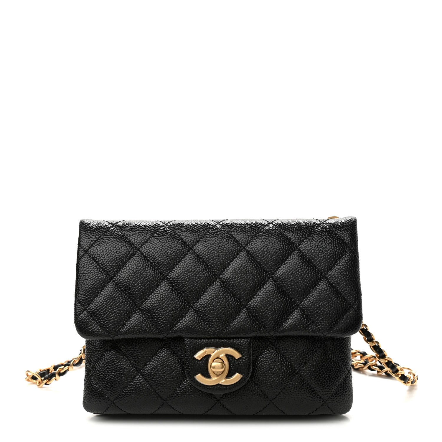 Chanel Shiny Caviar Pick Me Up Flap Belt Bag Black 3 of 13