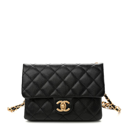 Chanel Shiny Caviar Pick Me Up Flap Belt Bag Black 3 of 13