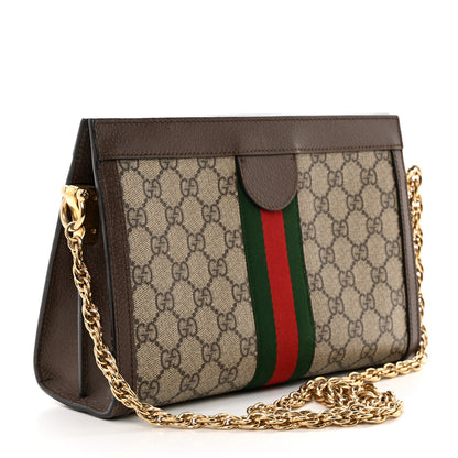 Gucci GG Supreme Monogram Web Small Ophidia Chain Shoulder Bag Brown 2 of 10