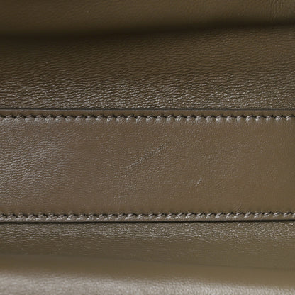 Saint Laurent Smooth Calfskin Suede Medium Reversible Monogram Kate Satchel Taupe 11 of 12