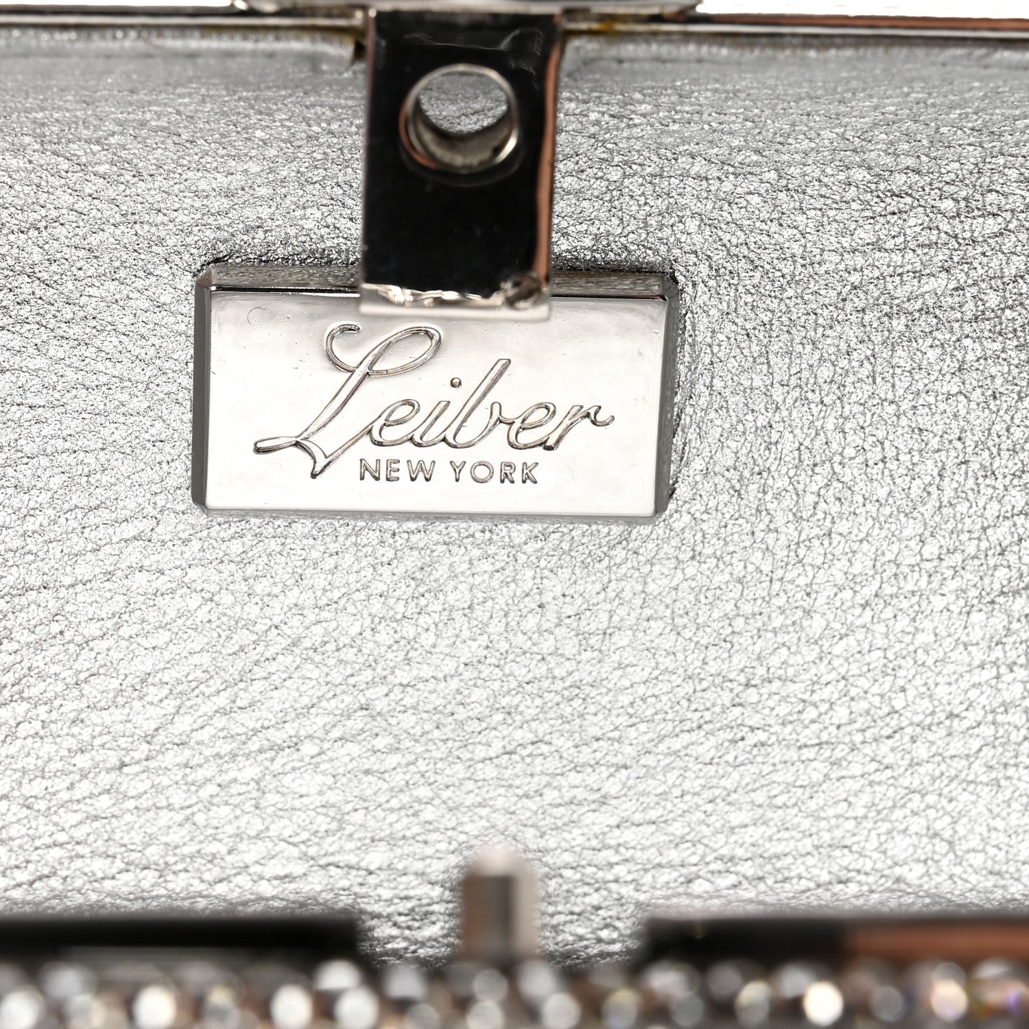 Judith Leiber Swarovski Crystal Minaudiere Clutch Silver 6 of 12