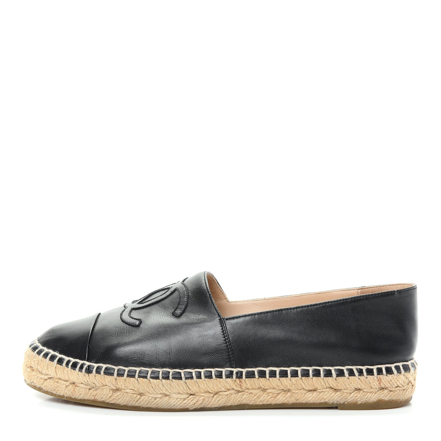 Chanel Lambskin CC Espadrilles 40 Black 1 of 11