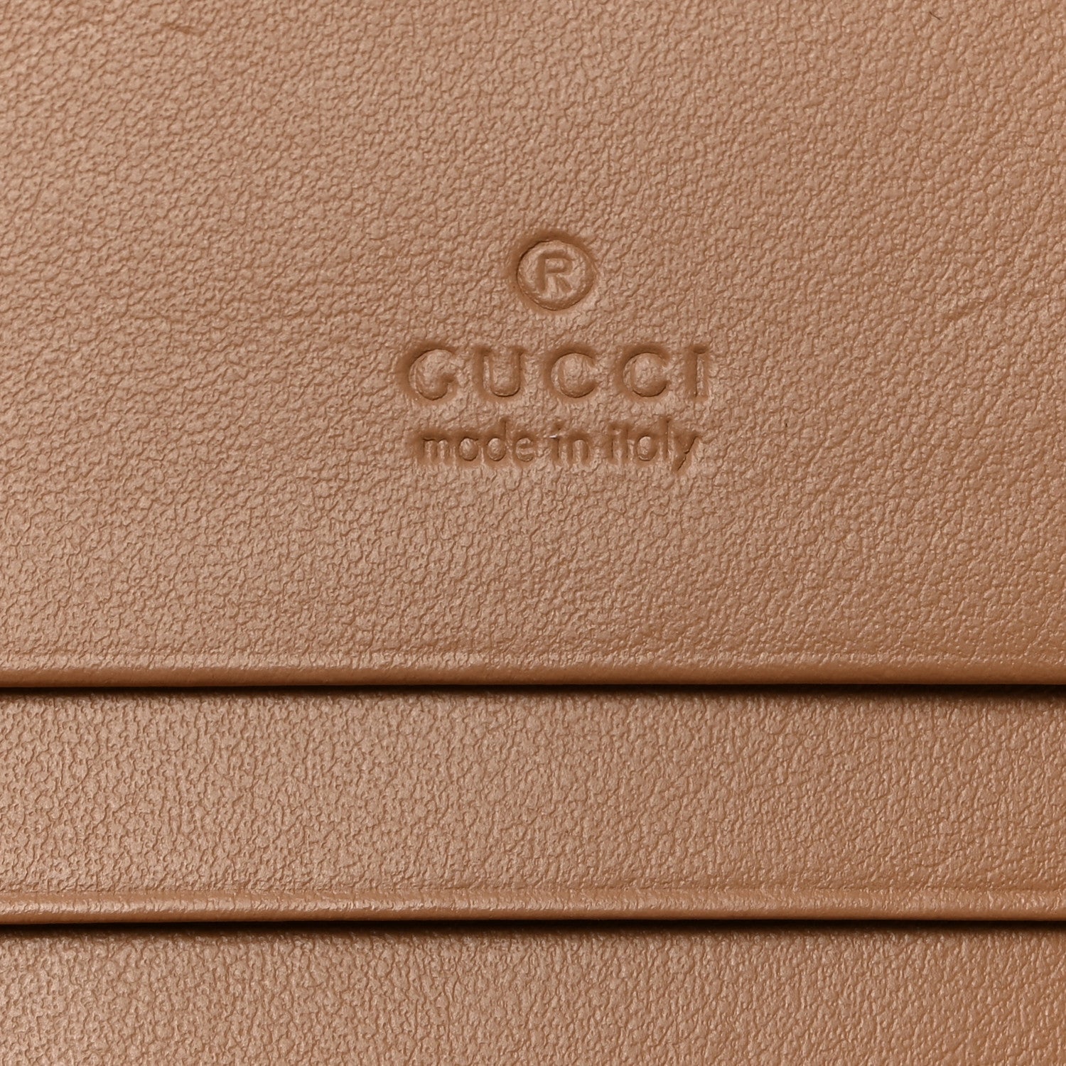 Gucci Calfskin Matelasse Monochrome GG Marmont Card Case Wallet Camelia 6 of 7