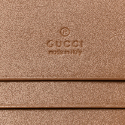 Gucci Calfskin Matelasse Monochrome GG Marmont Card Case Wallet Camelia 6 of 7