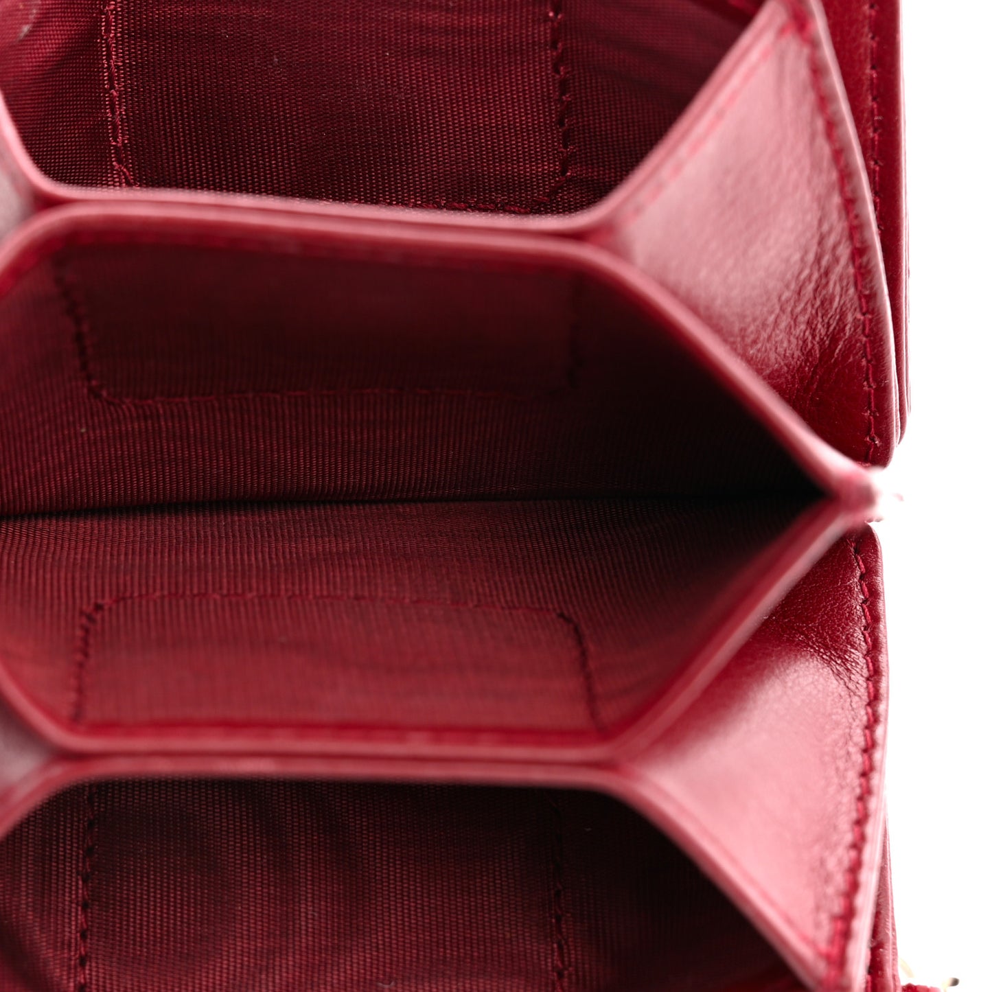 Patent Cannage Lady Dior 5-Gusset Card Holder Rouge