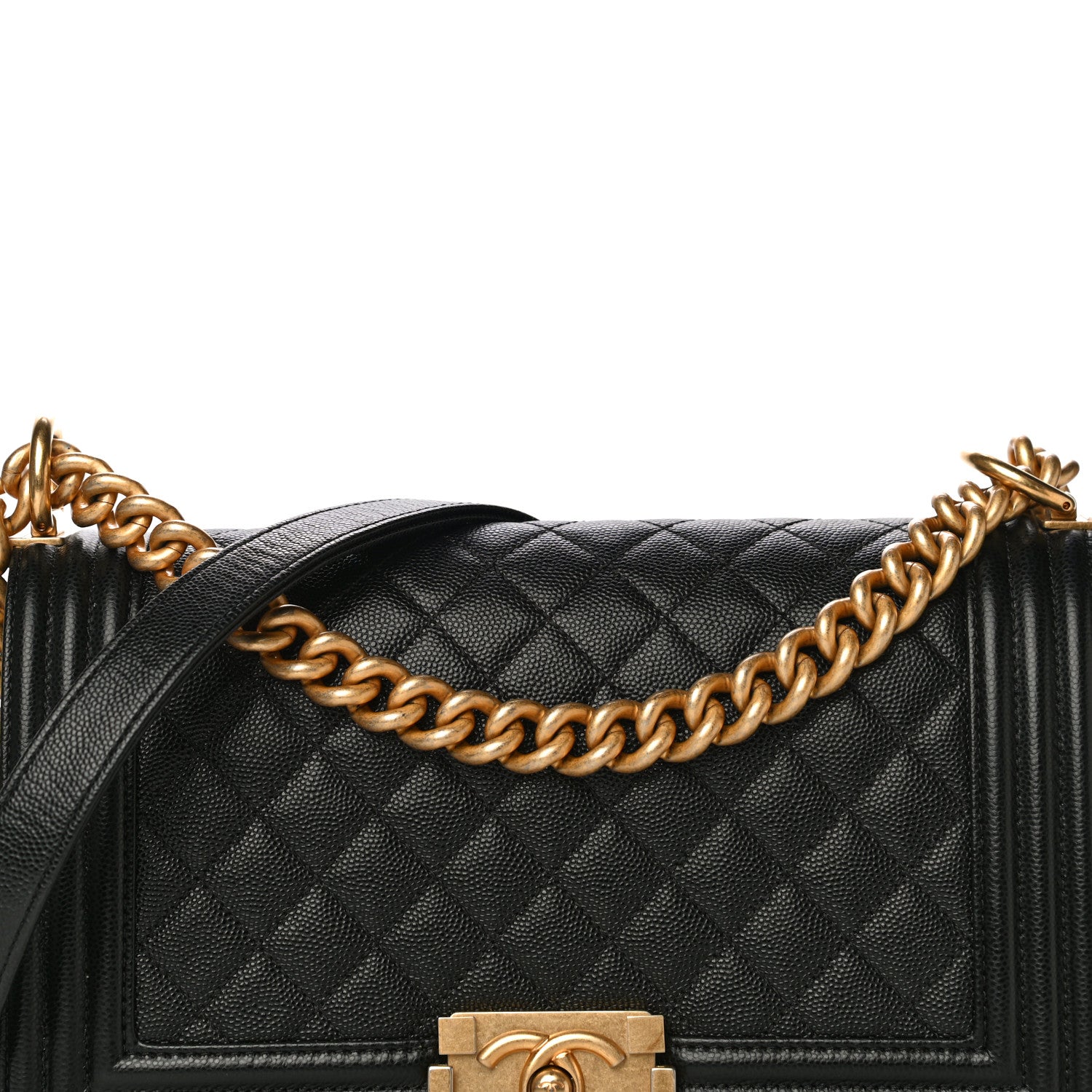 Chanel Caviar Quilted Medium Boy Flap Black 8 of 10