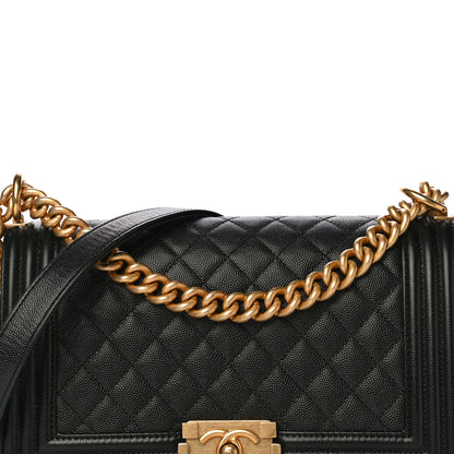 Chanel Caviar Quilted Medium Boy Flap Black 8 of 10