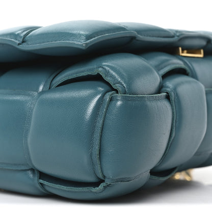 Bottega Veneta Lambskin Maxi Intreccio Padded Chain Cassette Crossbody Bag Mallard 9 of 10
