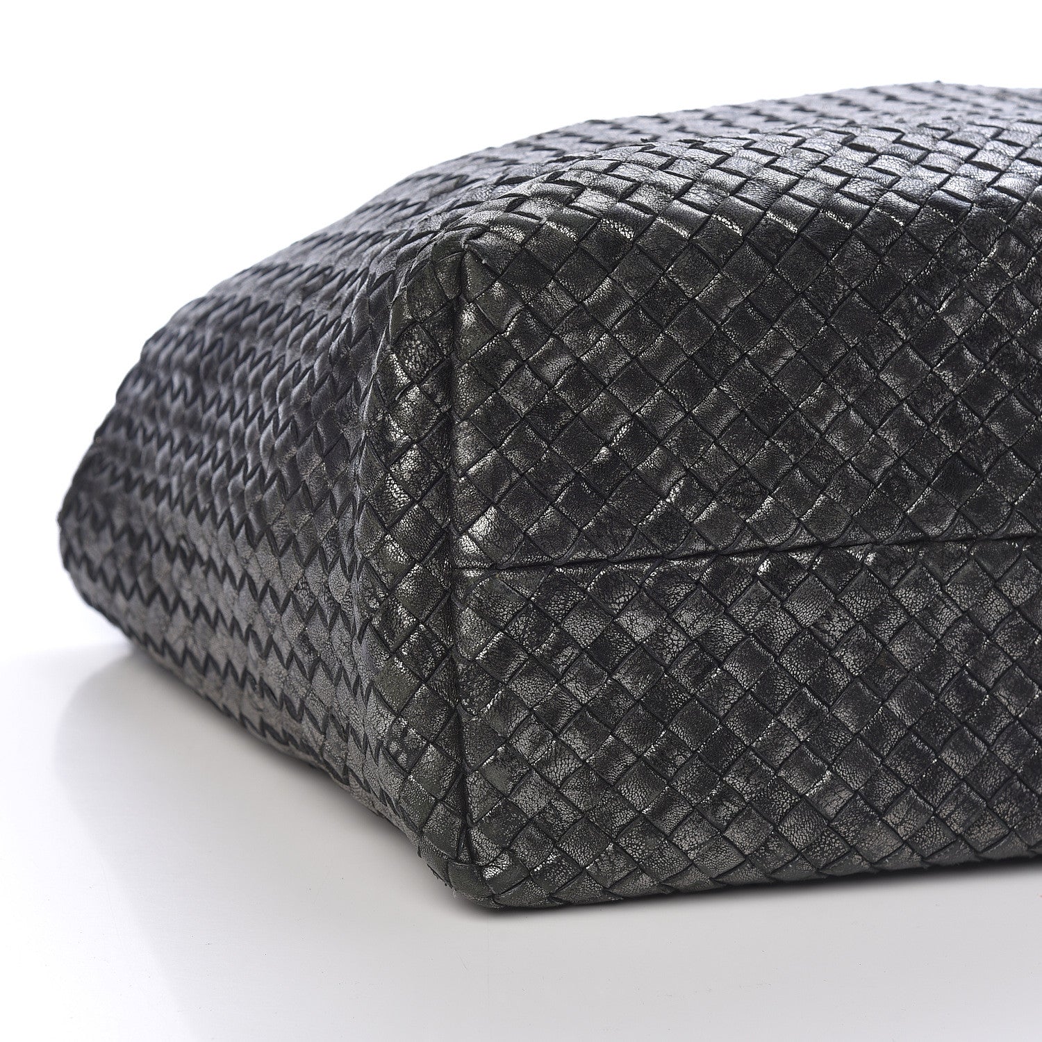 Bottega Veneta Metallic Nappa Intrecciato Medium Moon Cabat 6 of 11
