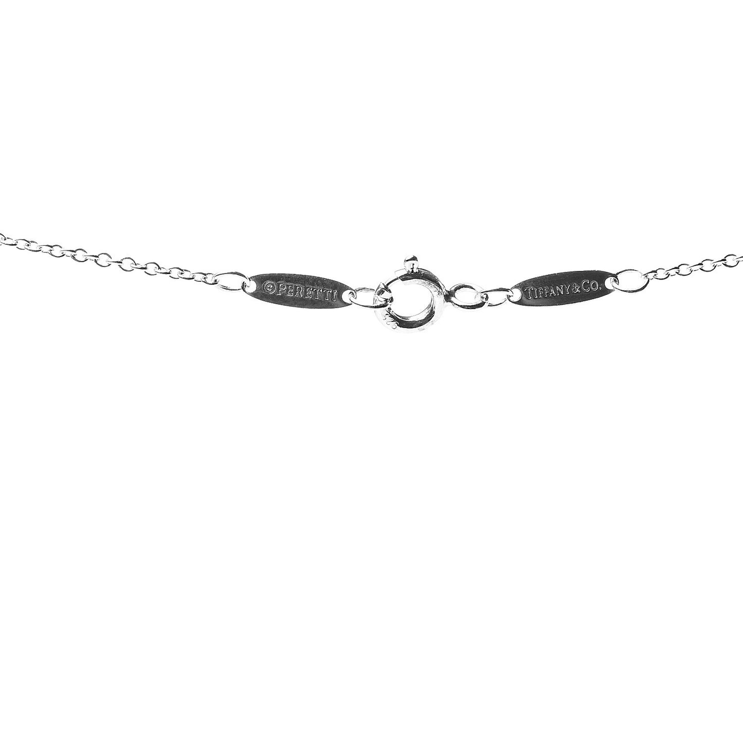 Sterling Silver Diamond .25ctw Elsa Peretti Diamonds by the Yard Five Station Necklace