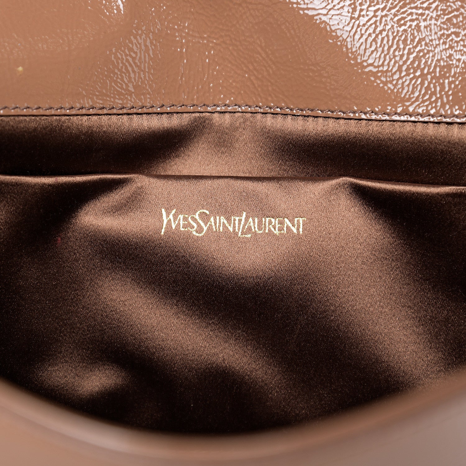 Saint Laurent Textured Patent Calfskin Monogram Large Belle De Jour Clutch Nude 5 of 7