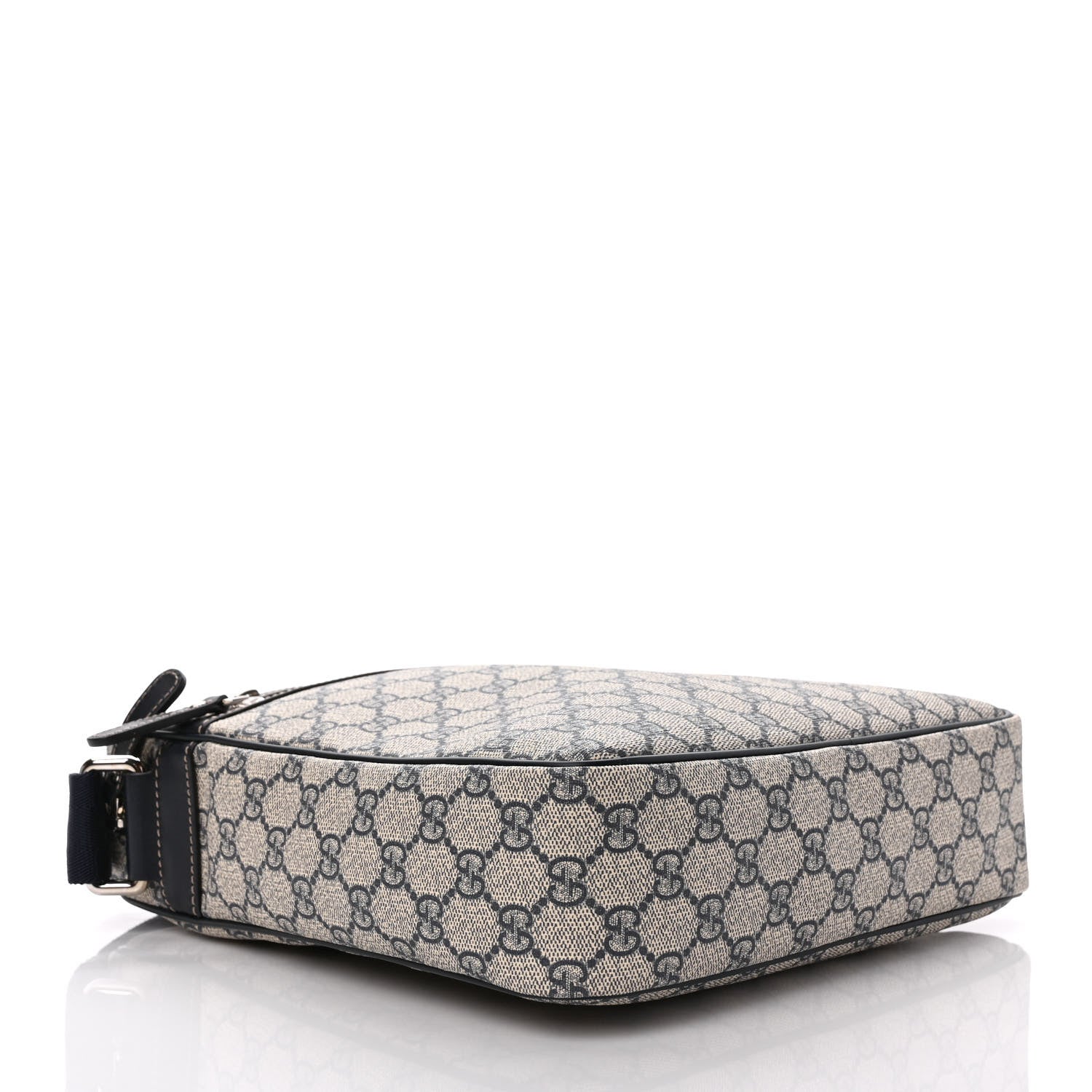 Gucci GG Plus Monogram Selleria Calfskin Medium Messenger Bag Beige Blue 4 of 9