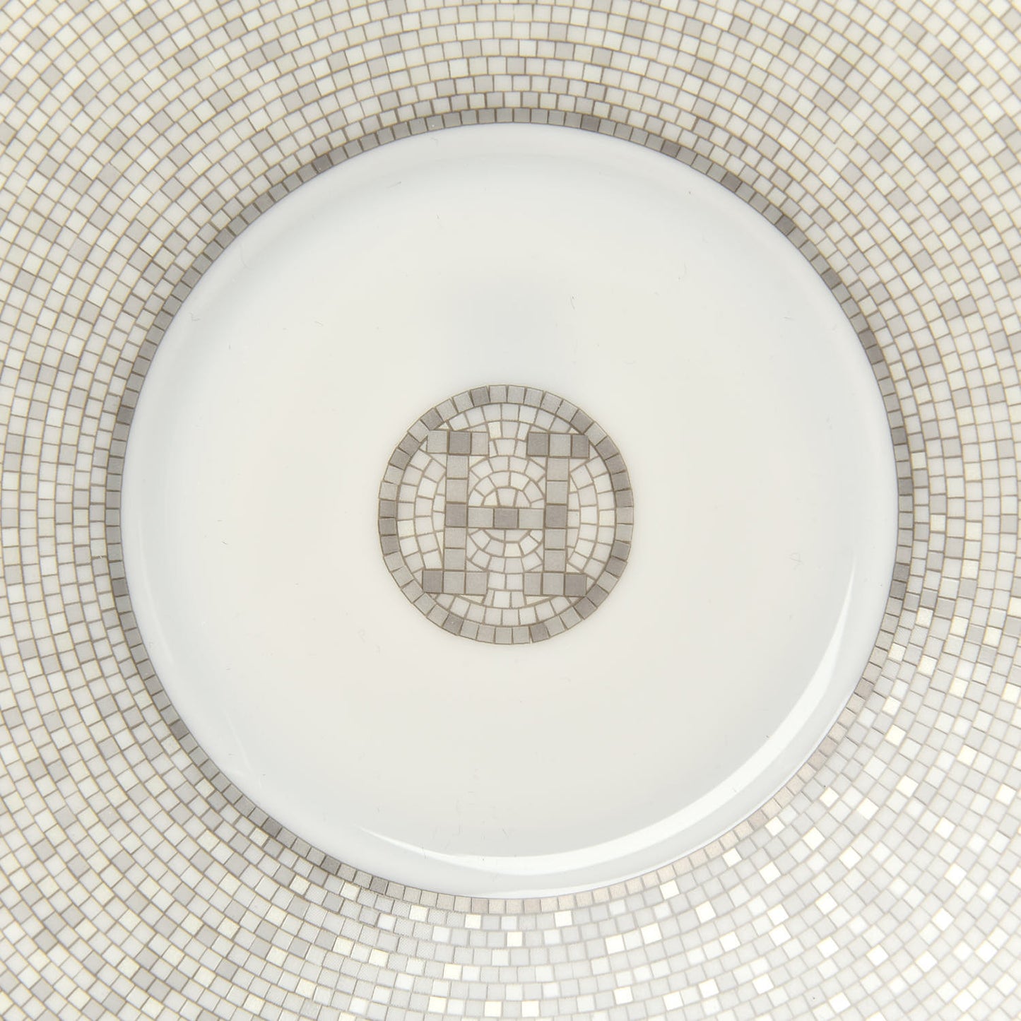Porcelain Mosaique Au 24 Platine Tea Cup And Saucer Set Of 2 Platinum