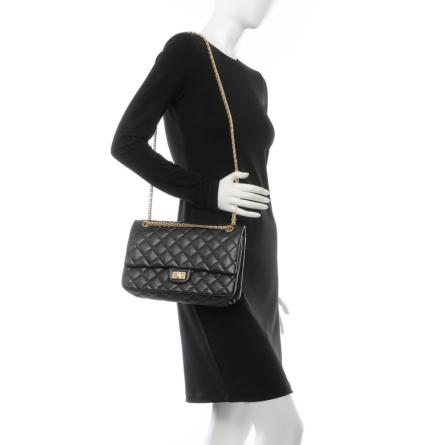 Chanel Caviar 2.55 Reissue 226 Flap Black 3 of 11
