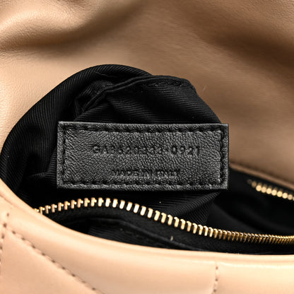 Saint Laurent Lambskin Quilted Toy Loulou Puffer Monogram Chain Satchel Dark Beige 8 of 11
