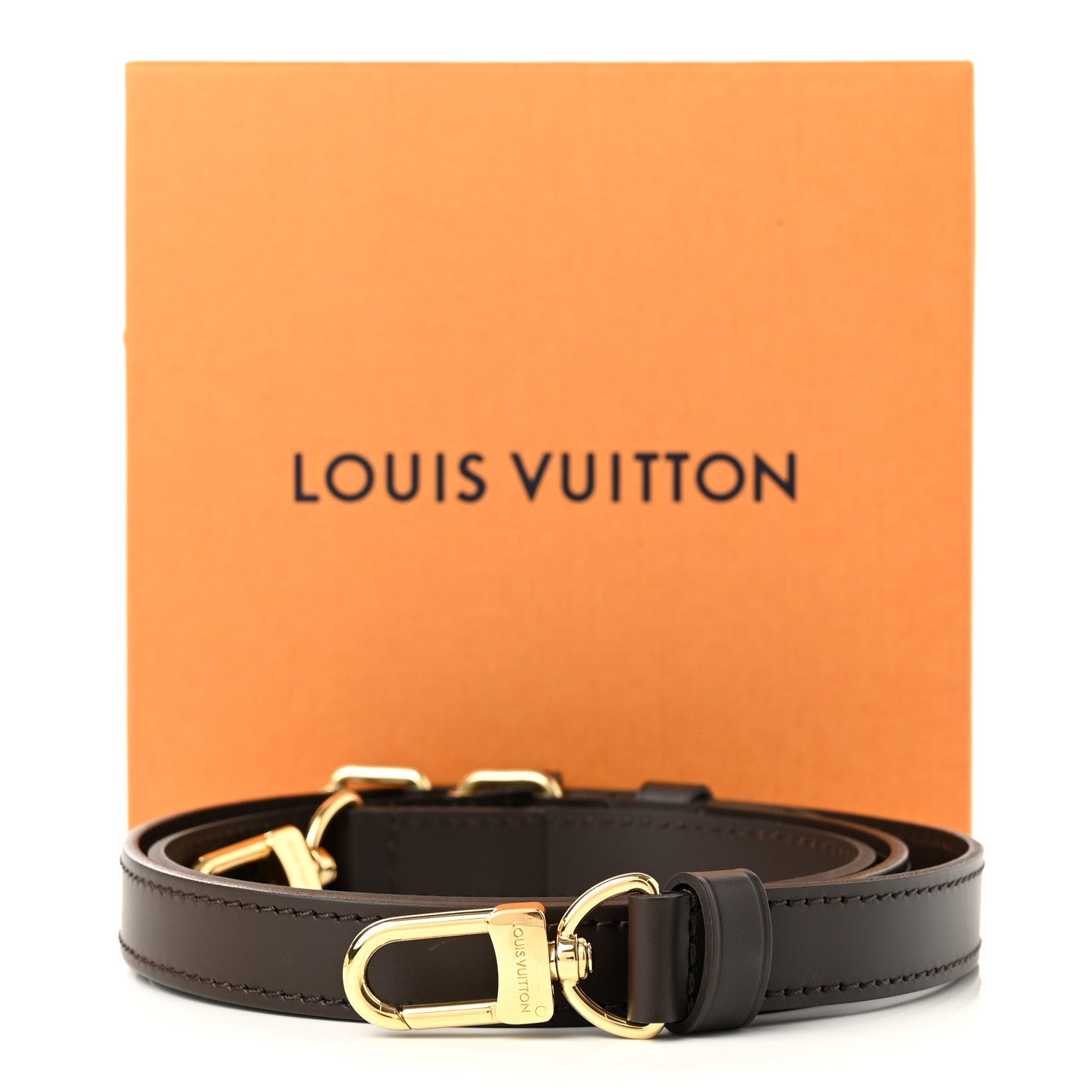 Louis Vuitton Calfskin Adjustable Speedy Bandouliere Shoulder Strap Brown 4 of 4