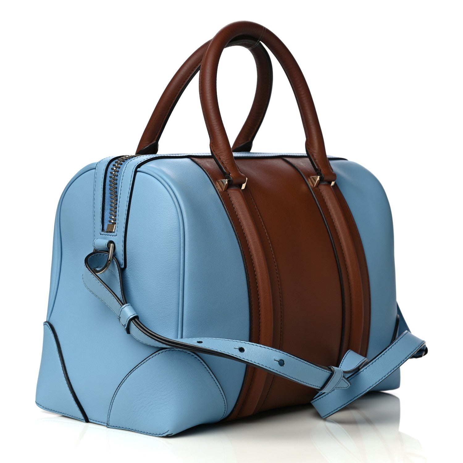 Givenchy Goatskin Colorblock Medium Lucrezia Blue Brown 3 of 17