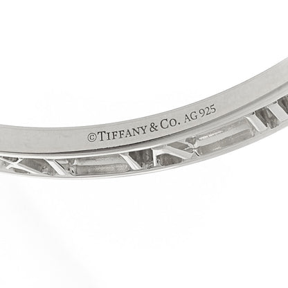 Tiffany Sterling Silver Narrow Atlas Open Bangle Bracelet 3 of 3