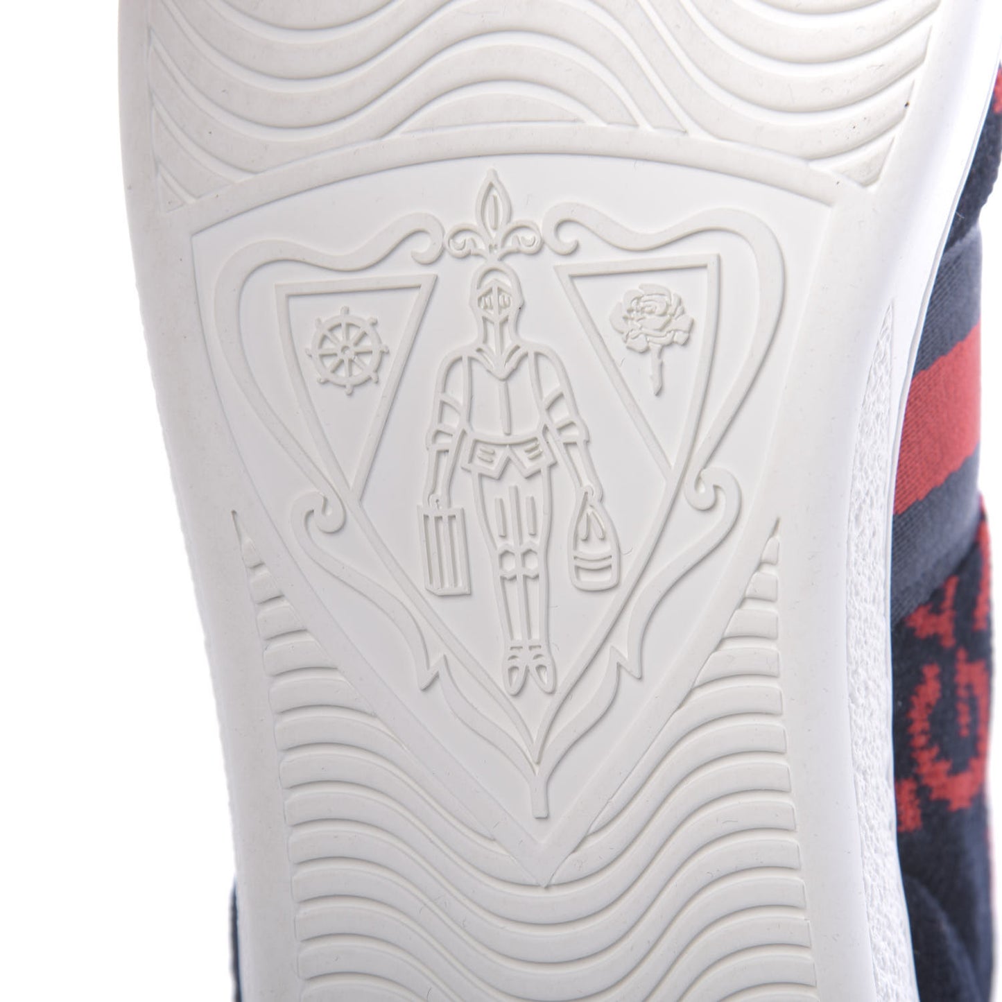 Terry Cloth GG Monogram Web Womens Ace Sneakers 39 Blue Red