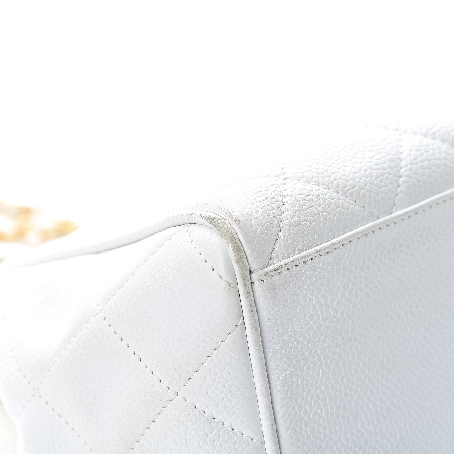 Caviar Quilted Shoulder Bag White