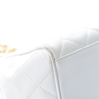Chanel Caviar Quilted Shoulder Bag White 13 of 17