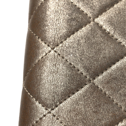 Chanel Iridescent Calfskin Quilted Boy Flap Wallet Dark Gold 12 of 14