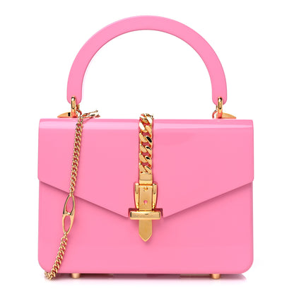 Gucci Plexiglass Mini Sylvie 1969 Top Handle Bag Pink 1 of 10