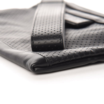 Bottega Veneta Perforated Leggero Calfskin Pouch Black 9 of 9