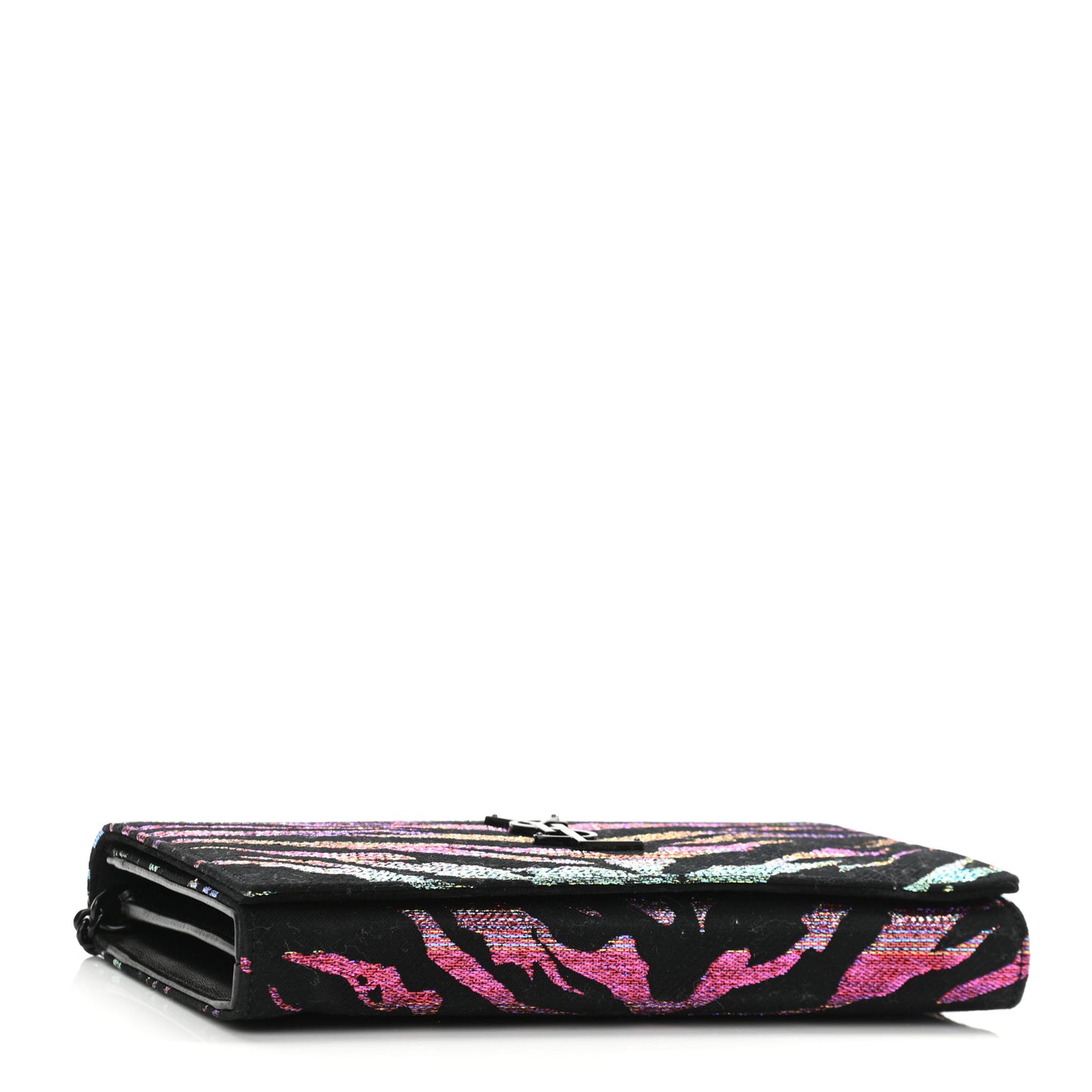 Tiger Burnout Monogram Chain Wallet Multicolor