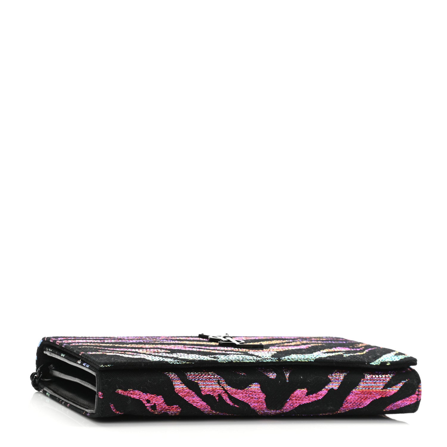 Saint Laurent Tiger Burnout Monogram Chain Wallet Multicolor 4 of 10