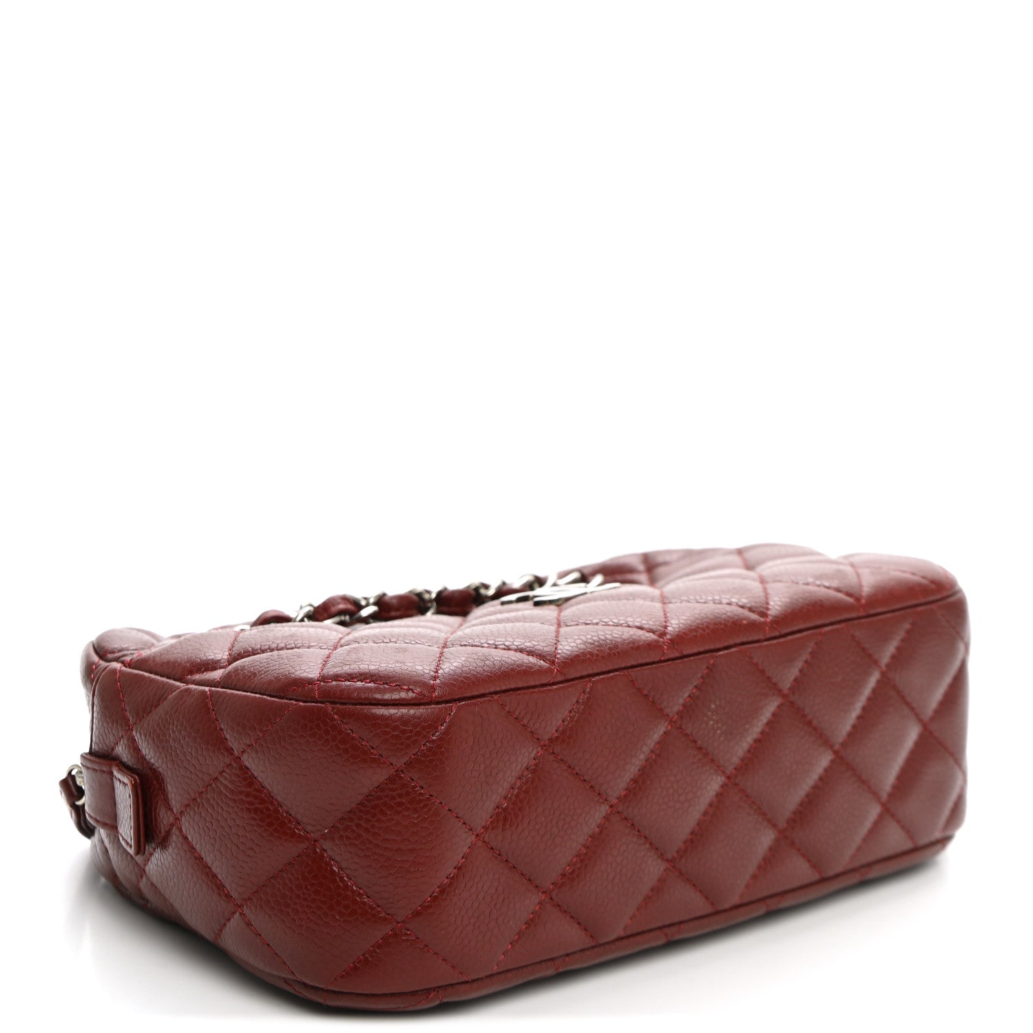 Chanel Caviar Quilted Camera Case Burgundy 3 of 10