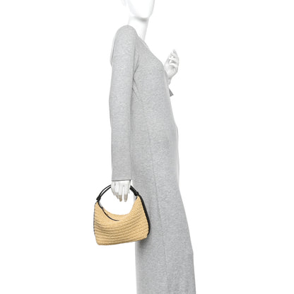 Bottega Veneta Raffia Woven Nappa Intrecciato Mini Wallace Natural Fondant 2 of 10