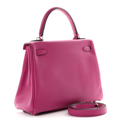 Hermes Swift Kelly Retourne 25  Rose Pourpre 2 of 9