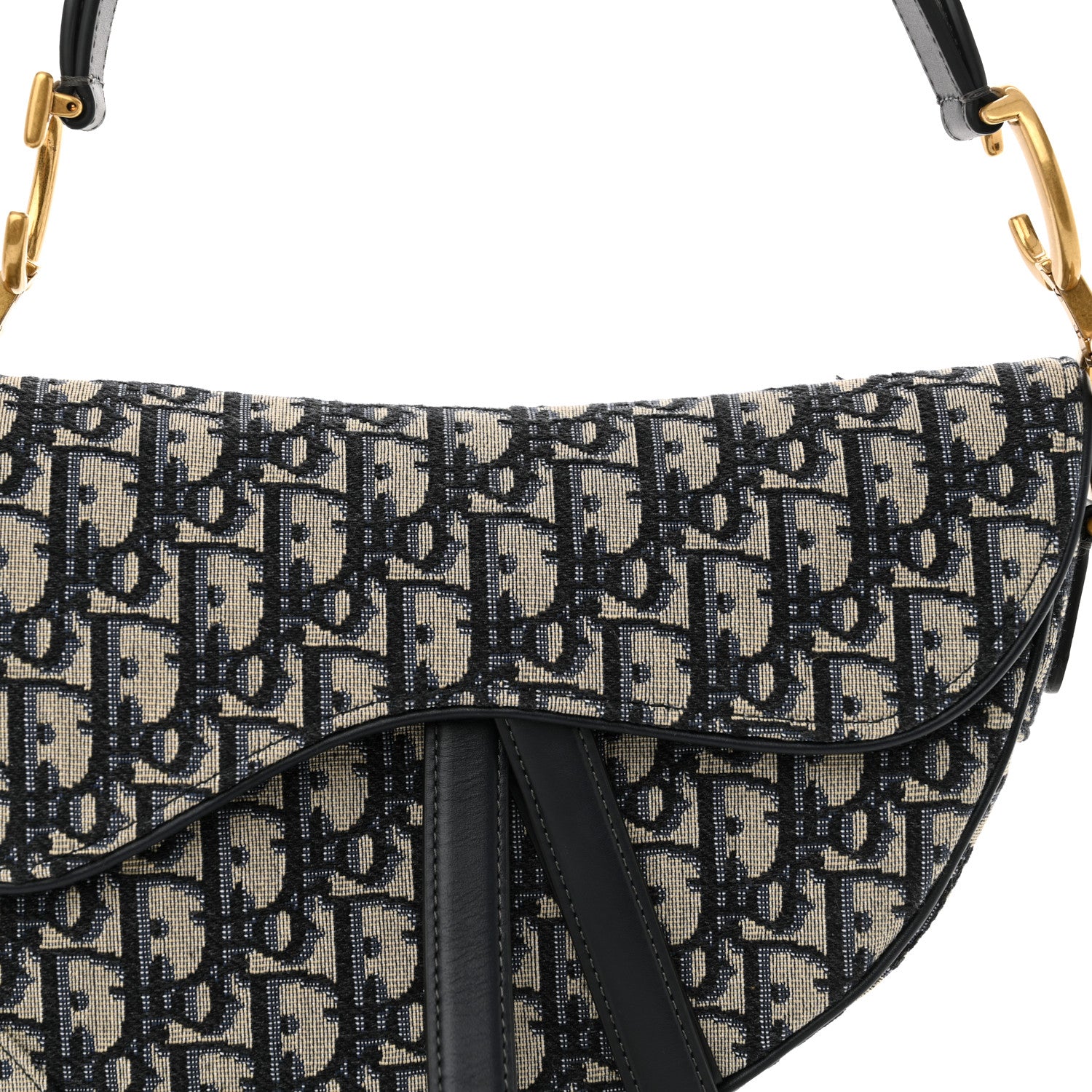 Christian Dior Oblique Saddle Bag Blue 8 of 10