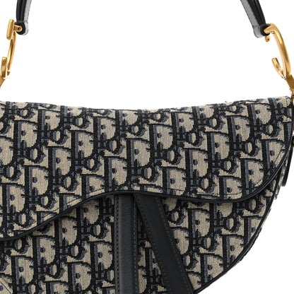 Christian Dior Oblique Saddle Bag Blue 8 of 10