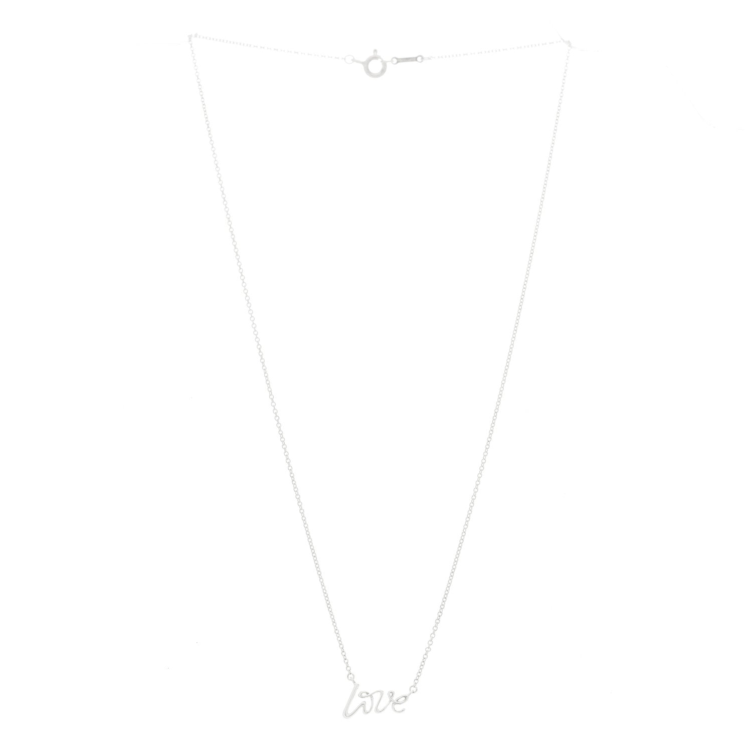 Tiffany Sterling Silver Paloma Picasso Graffiti Love Pendant Necklace 3 of 5