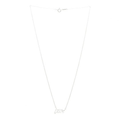 Tiffany Sterling Silver Paloma Picasso Graffiti Love Pendant Necklace 3 of 5