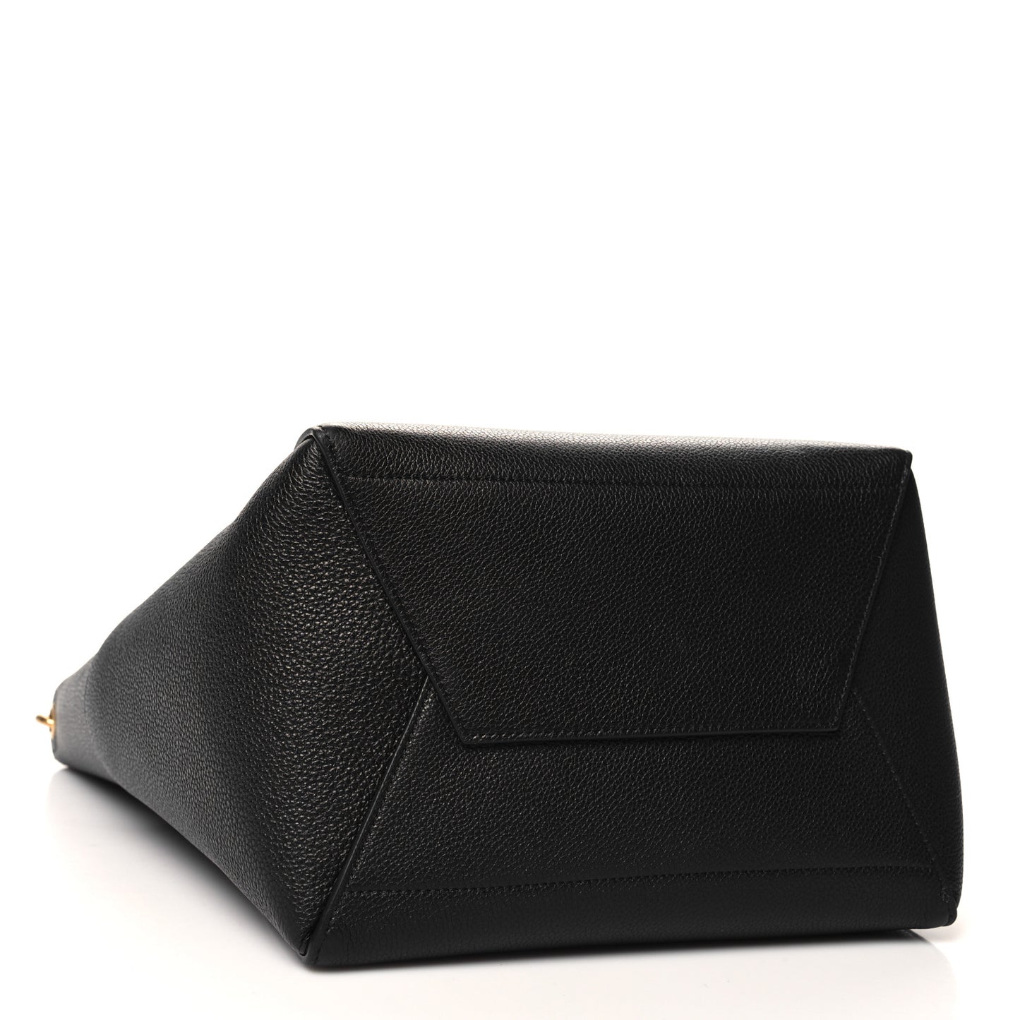 Soft Grained Calfskin Sangle Bucket Bag Black